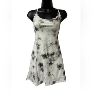 Stylish Black and White Tie-Dye Dress